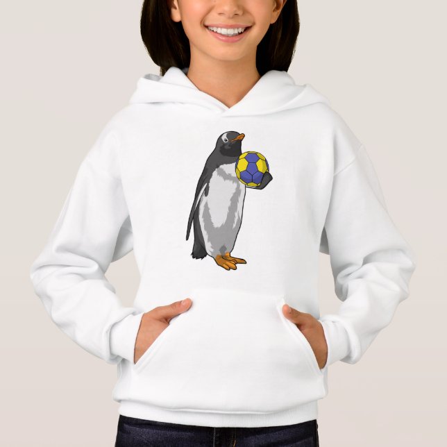 Penguin på Handball Sports T Shirt (Framsida)
