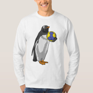 Penguin på Handball Sports T Shirt
