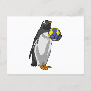 Penguin på Handball Sports Vykort