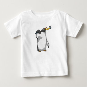Penguin på Hockey med Hockey stick T Shirt