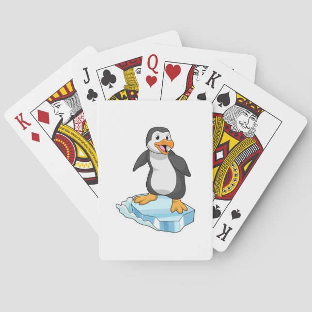 Penguin på isflod casinokort (Baksidan)
