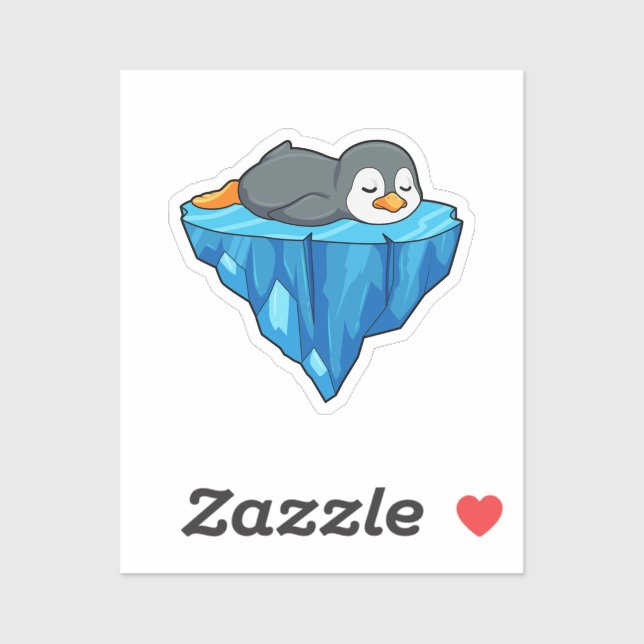 Penguin på isflod klistermärken (Ark)