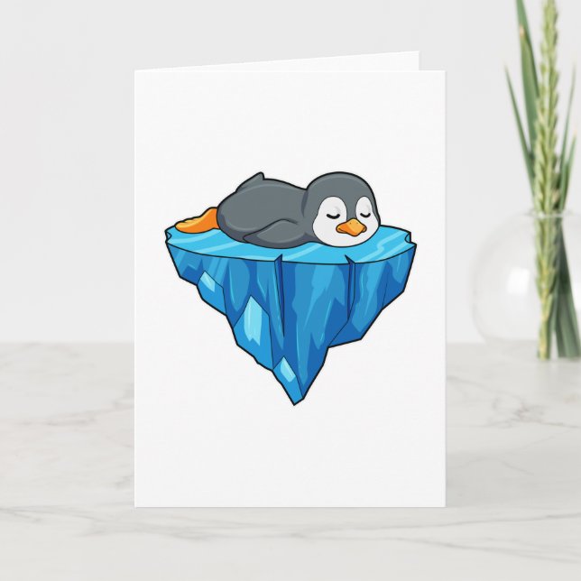 Penguin på isflod kort (Framsida)