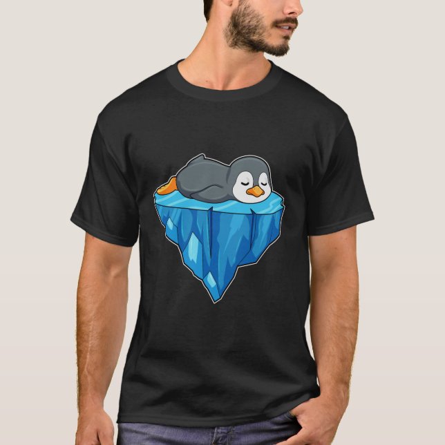 Penguin på isflod t shirt (Framsida)