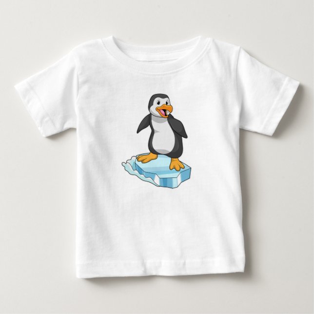 Penguin på isflod t shirt (Framsida)
