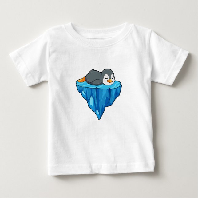 Penguin på isflod t shirt (Framsida)