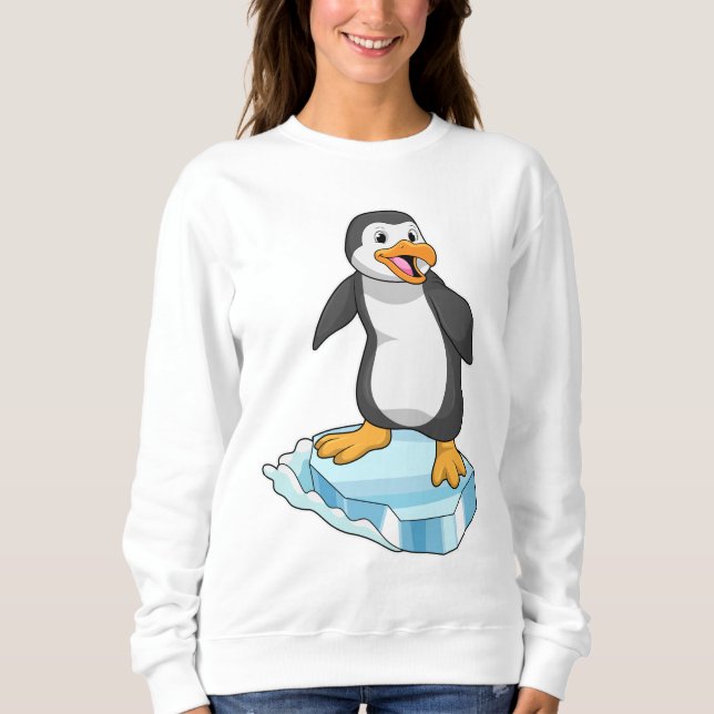 Penguin på isflod t shirt (Framsida)