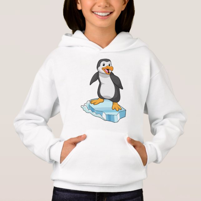 Penguin på isflod t shirt (Framsida)