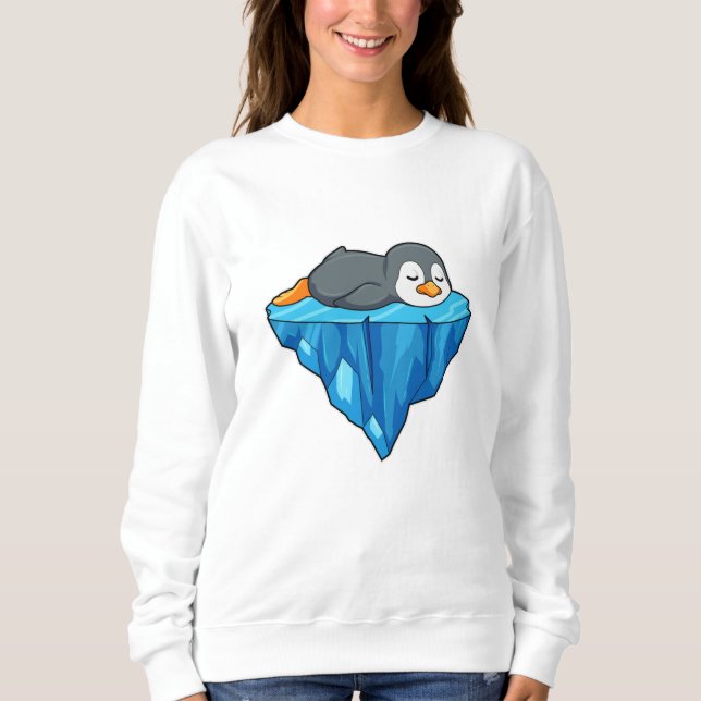 Penguin på isflod t shirt (Framsida)
