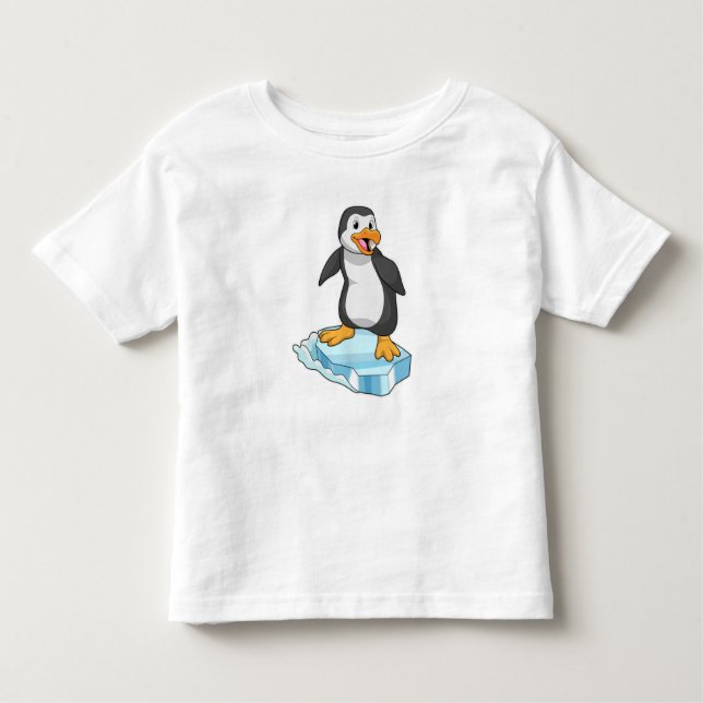 Penguin på isflod t shirt (Framsida)