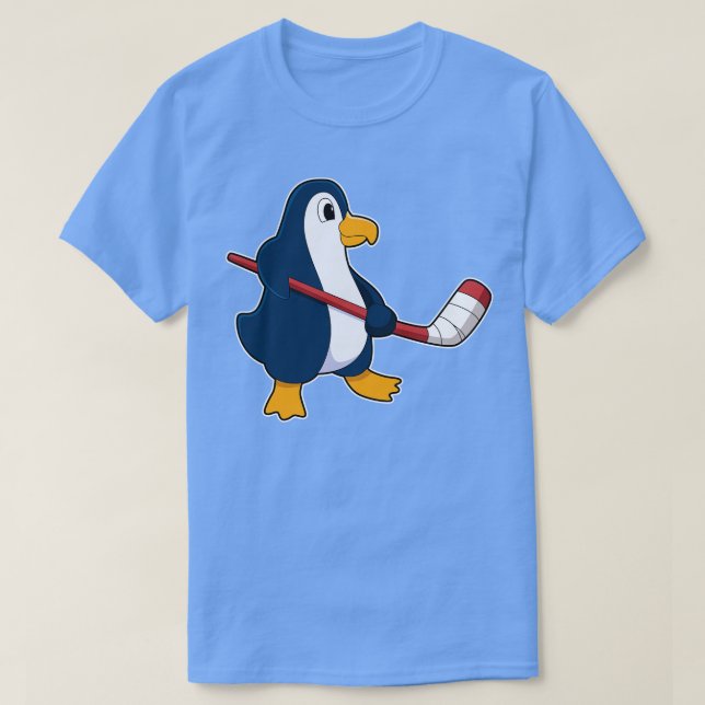 Penguin på ishockey med ishockey stick 2 t shirt (Design framsida)