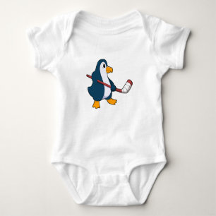 Penguin på ishockey med ishockeyklubba t shirt