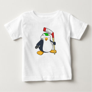 Penguin på ishockey med ishockeyklubba t shirt