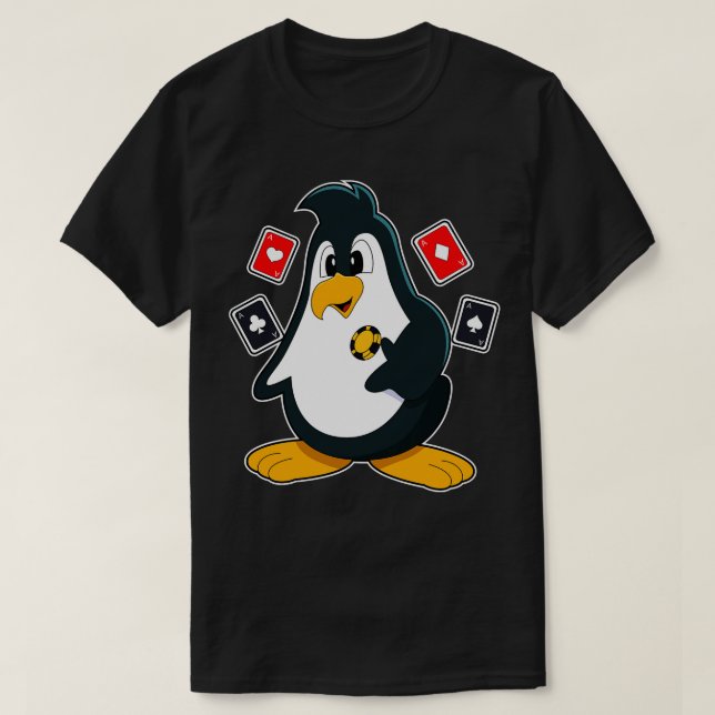 Penguin på kort 1 t shirt (Design framsida)