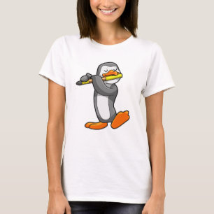 Penguin på Music med Flute T Shirt
