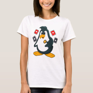 Penguin på Poker med Poker-kort T Shirt