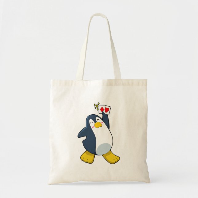 Penguin på Poker med Poker-kort Tygkasse (Framsidan)