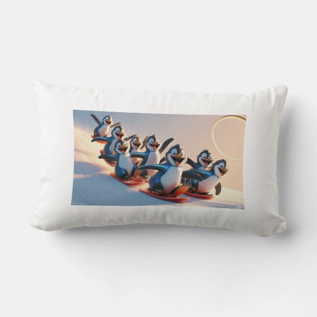 Penguin Pals Sliding Äventyr Pillow Lumbarkudde (Baksida)