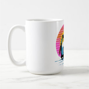 Penguin Parad - Retro Sunset Penguin Family Kaffemugg