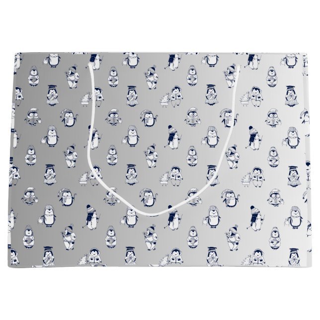 Penguin Party Perfekt: Snyggt Gift Bag Delight! (Framsidan)