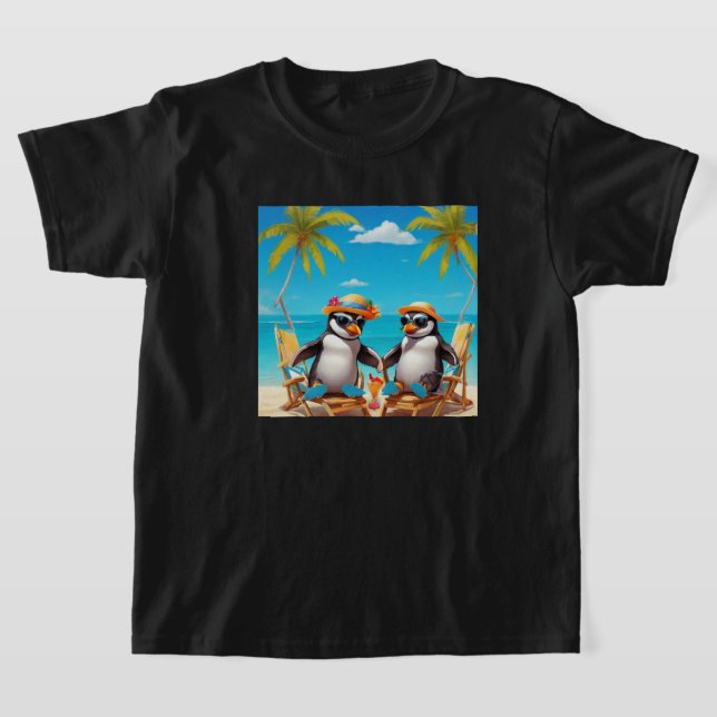 Penguin Party T Shirt (Laydown)