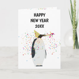 Penguin Partying - Animals Helgdag Nya år Kort