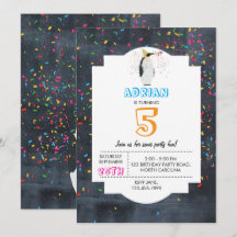 Penguin Partying - Animals Party Boy Girl Birthday