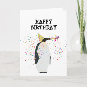 Penguin Partying - Djur med Party Kort