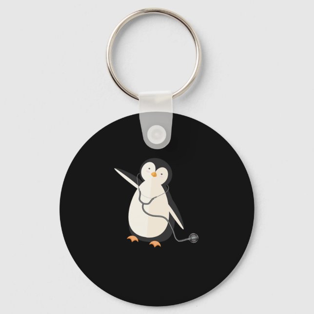 Penguin Pediatrician Surgeon Doktor Medicine Gift Nyckelring (Framsida)
