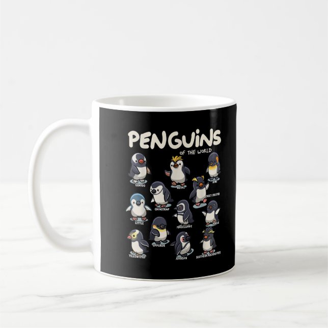 Penguin Penguins Animals från Penguin Kärlek Kaffemugg (Vänster)