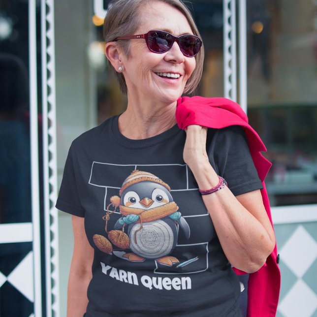 Penguin Pension-gåvor till Crocheter Mamma Grandma T Shirt (Penguin Retirement Gifts for Crocheter Mom Grandma)