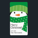 Penguin-Personlig Fraktsedel<br><div class="desc">Dessa festliga märkre med en söt pingvin ansikte,  God jul och er familj namn skulle vara perfekt för att hålla fast vid era julklappar. Få tillräckligt med presenter i år.</div>