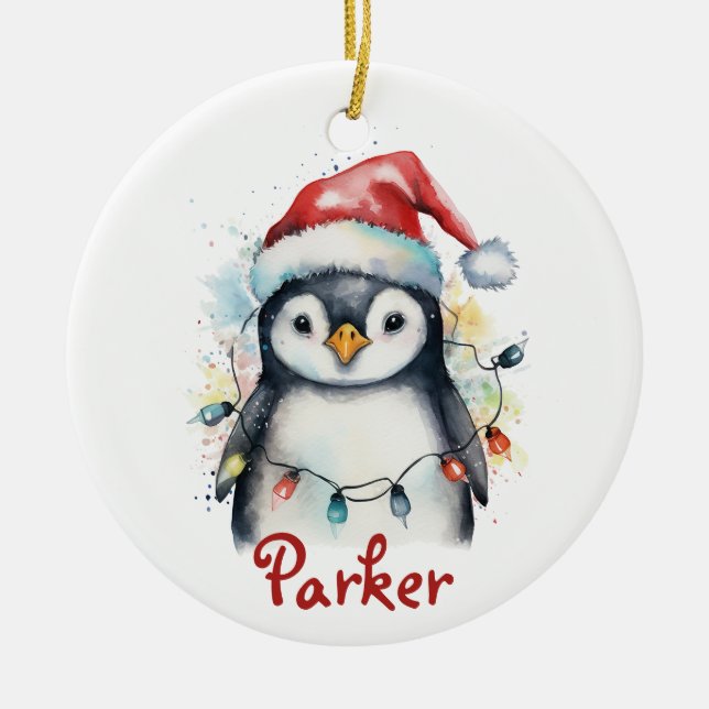 Penguin Personlig jul Ornament (Framsidan)