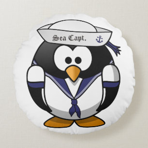 Penguin Pillow Rund Kudde