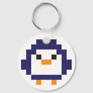 Penguin - pixelbild nyckelring