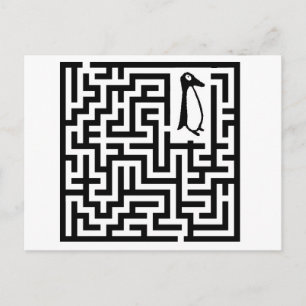 Penguin Postcard Maze av Joke App Tv Tm Vykort
