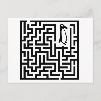 Penguin Postcard Maze av Joke App Tv Tm Vykort