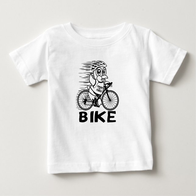 Penguin Power Bike Cycling T-Shirt (Framsida)