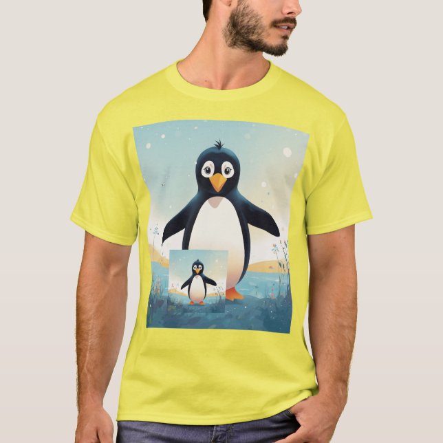 "Penguin Power: Roligt T-Shirts for Djur älskare" (Framsida)