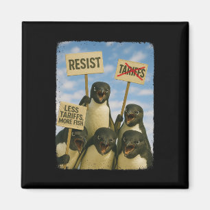 Penguin Protest against Tarrifs March Activism Rol Magnet