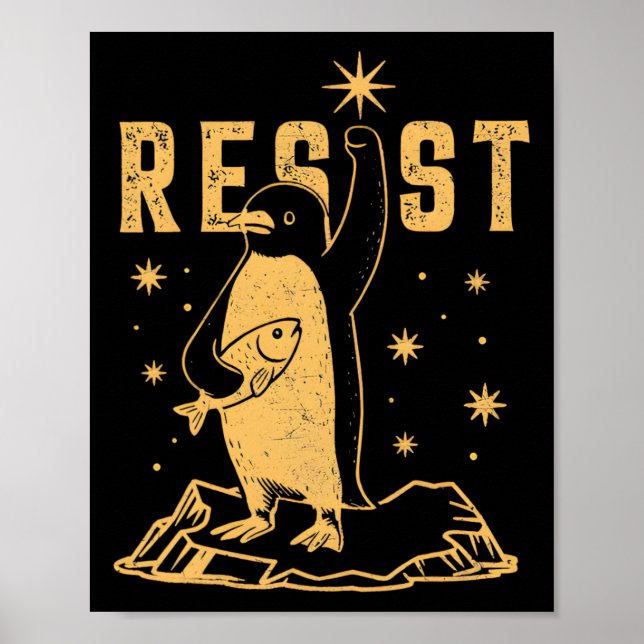 Penguin protesterar mot tullar och poster (Framsidan)