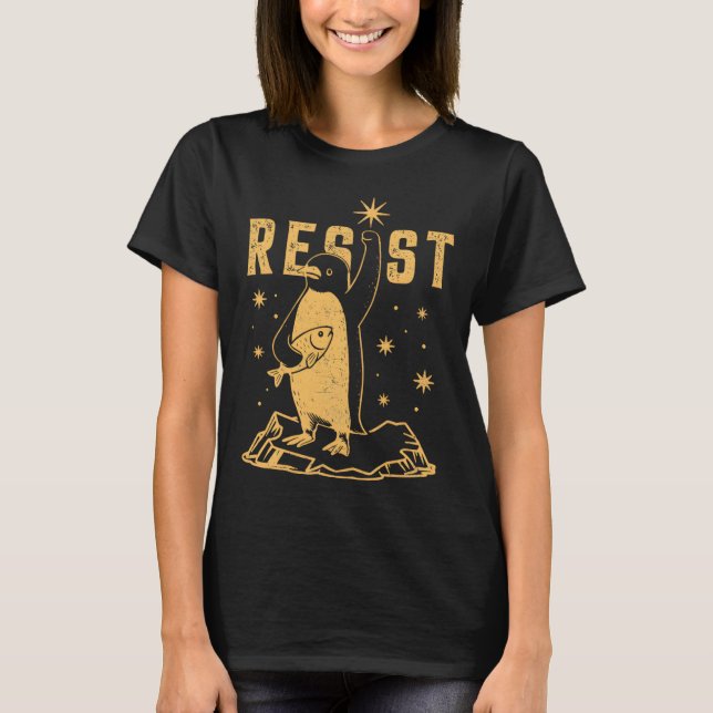 Penguin protesterar mot tullar och t shirt (Framsida)