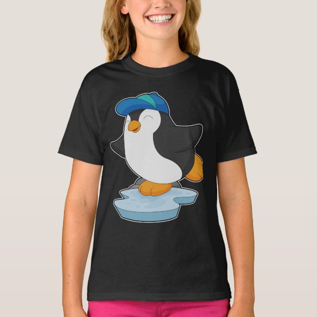 Penguin Pupil Cap School T Shirt (Framsida)