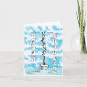 Penguin Pyramid-födelsedagskort Kort