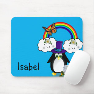 Penguin Rainbow Butterfly Mouse Pad! Muspets Musmatta