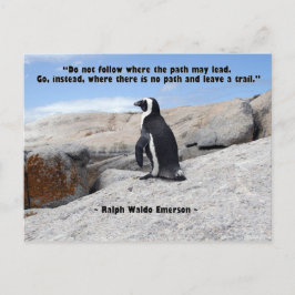 Penguin, Ralph Waldo Emerson Quote Vykort