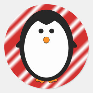 Penguin rand runt klistermärke