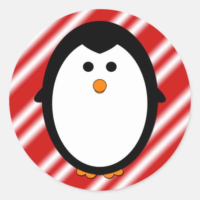 Penguin rand runt klistermärke (Framsida)