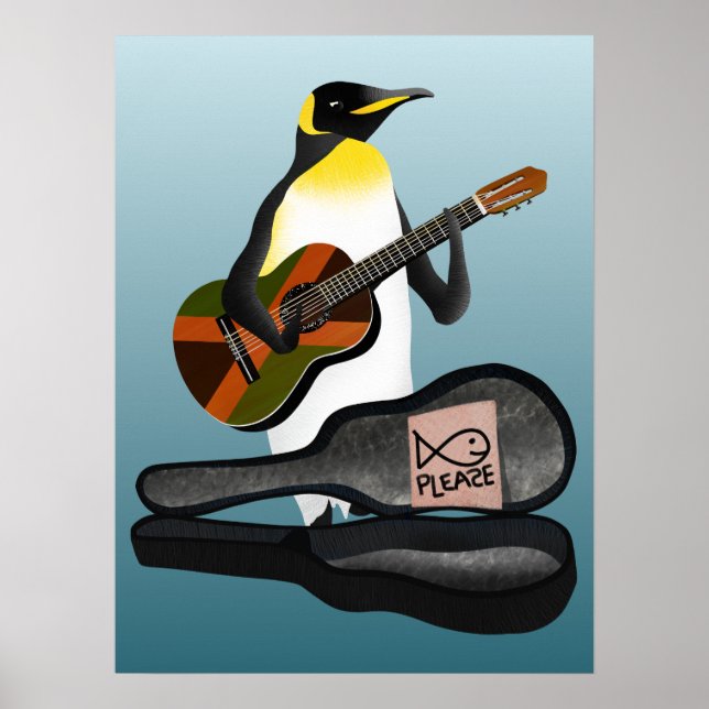 Penguin Reggae Guitar Poster (Framsidan)