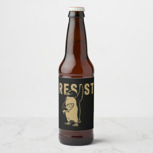 Penguin Resistent Penguins protest mot tullar Ölflaska Etikett